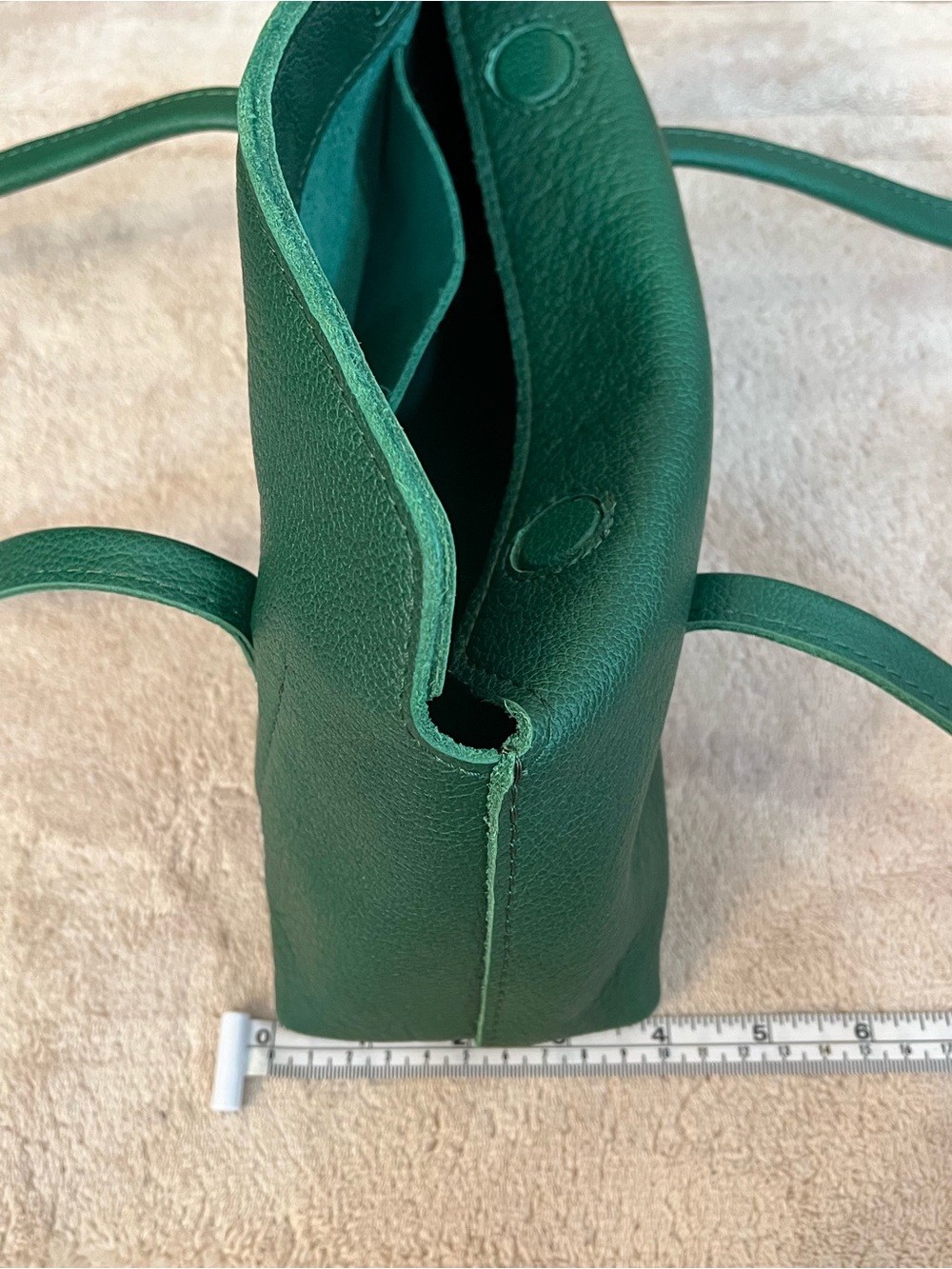 Portland Leather Goods Amelie Bacalar Deep Green Shoulder Bag NWOT - Picture 8 of 8
